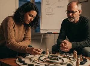 migrante busca ayuda en análisis de constelaciones familiares